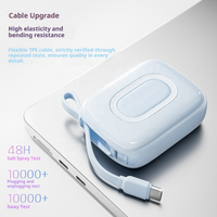 Mini batterie externe magnétique 10000mAh sans fil, charge rapide PD 22.5W avec câble intégré, chargeur portable OEM