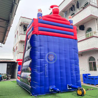 Grand toboggan gonflable Spider-Man pour fête en plein air, toboggan gonflable sec de 7 m