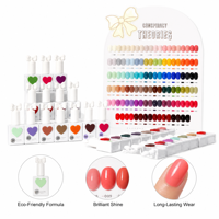 2025 58 couleurs 15 ml Kit de vernis à ongles en gel écologique non toxique avec couleurs coeur et macaron pour salon de manucure