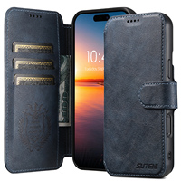 Étui de téléphone SUTENI pour iPhone 18 Pro Max, coque magnétique avec recharge sans fil, support de carte, portefeuille, simili cuir, 17 16 Plus