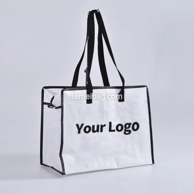 Custom Grote Shopping Tassen Pp Non Woven Zip Tas Met Rits