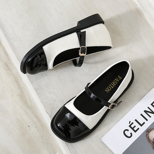 Su Yinyin's Spring Autumn Fragrant Style British Leather Pumps Women's French Gentle Shoes Thick-Soled - Product Image 6