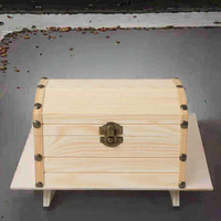 Nouvelle boîte à trésors de pirate multifonction en bois sculpté de style campagnard français, écologique, petite, pour bijoux et cadeaux