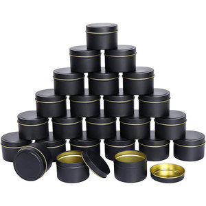 In Stock Wholesale Diy Candles Making 4oz Metal Candle Tins Round Tin Box With Lids