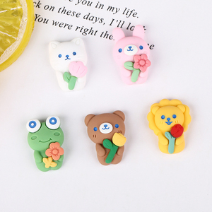 Miniatures en résine animaux et fleurs, accessoires pour la création de bijoux, épingles à cheveux, broches, DIY, étuis de téléphone faits main, aimants de réfrigérateur - Product Image 3