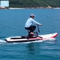 Vélo aquatique gonflable flottant en forme de planche de surf large, avec cadre en aluminium, pliable et rapide, pour lac, de Chine, Lumark, taille personnalisée