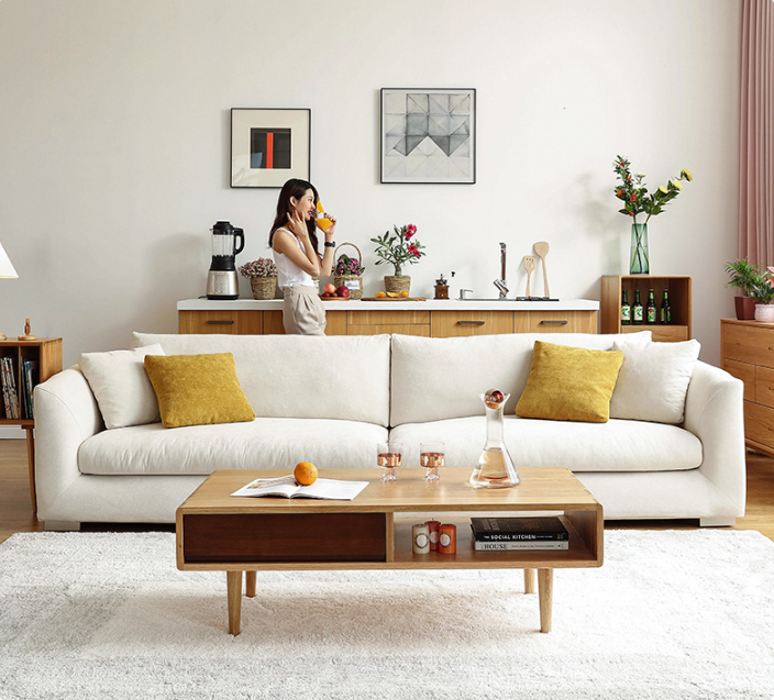 Indoor Furniture Living Room Leather Sofa Bed Cheap Leather Fabric Sectional Sofa Set