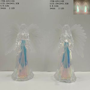 Sculpture d'ange en acrylique LED de Noël, lumière de nuit de Noël, décoration de Noël pour la maison - Product Image 2