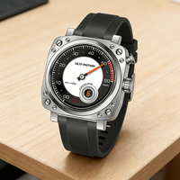 Montre à mouvement spécialisé de haute qualité, montre mécanique innovante à mouvement Crazy Hour, idéale pour les occasions formelles quotidiennes, montre à boîtier engrenagé