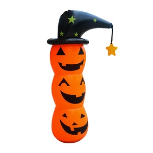 AGS Citrouille fantôme gonflable en PVC pour décorations de fête d'Halloween, modèle de jardin transfrontalier - Product Image 1