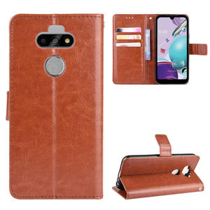 Luxury Wallet Crazy Horse PU Leather Flip Case <strong>Cover</strong> <strong>For</strong> <strong>LG</strong> K31/<strong>Aristo</strong> 5/<strong>Aristo</strong> 5 Plus - Product Image 1