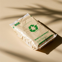 Emballage alimentaire personnalisé de luxe en sachet debout Doypack avec ruban en papier kraft, fermeture éclair, matériaux recyclés, plastique, pour en-cas, bonbons, liquides
