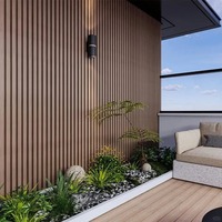 Revêtement mural acoustique moderne en WPC, imperméable, ignifuge et insonorisant pour les espaces résidentiels, extérieurs et gymnases