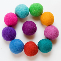 Grandes boules de feutre arc-en-ciel Montessori Pompons en laine pour bébé artisanat chats huiles essentielles