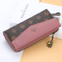 Dompet Wanita Baellerry Kapasitas Besar, Dompet Ponsel Pintar, Dompet Ritsleting Sederhana, Dompet Panjang Mewah Bermerek