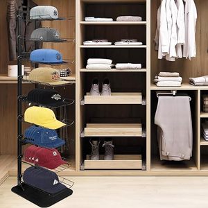 Mũ hiển thị 9-Tier miễn phí đứng 70 Mũ kim loại giá thương mại bán lẻ màu đen nhiều Mũ hiển thị kệ đứng - Product Image 4