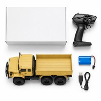 Camion RC 6x6 Utilitaire 4x4 Tout-Terrain 33,5 cm 2,4 GHz 7,4 V ABS+Métal Classique Voiture Télécommandée Suivez-Moi Chargeur Jouet Cadeau