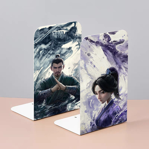 Hot phổ biến nezha bookend tùy chỉnh in ấn kim loại bookends kim loại cuốn sách đứng văn phòng máy tính để bàn nhà văn phòng Nguồn cung cấp giá kệ sách - Product Image 2