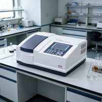 Spektrofotometer UV/Vis Sinar Ganda Terpisah 190-1100nm Otomatis dengan Penyangga 8 Posisi Peralatan Laboratorium