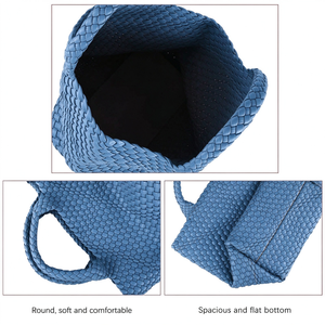 Woven Handwoven PU Leather Large Tote <b>Bag</b> for <b>Women</b> Clutch Water Resistant Vintage Style All Seasons Beach <b>Travel</b> Casual Purse - Product Image 4