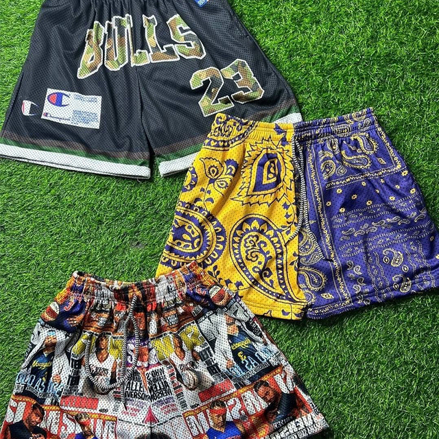 DCY 2025 Trending Product Summer Short Tracksuit Men,Printed Mesh Shorts,Track Shorts Men
