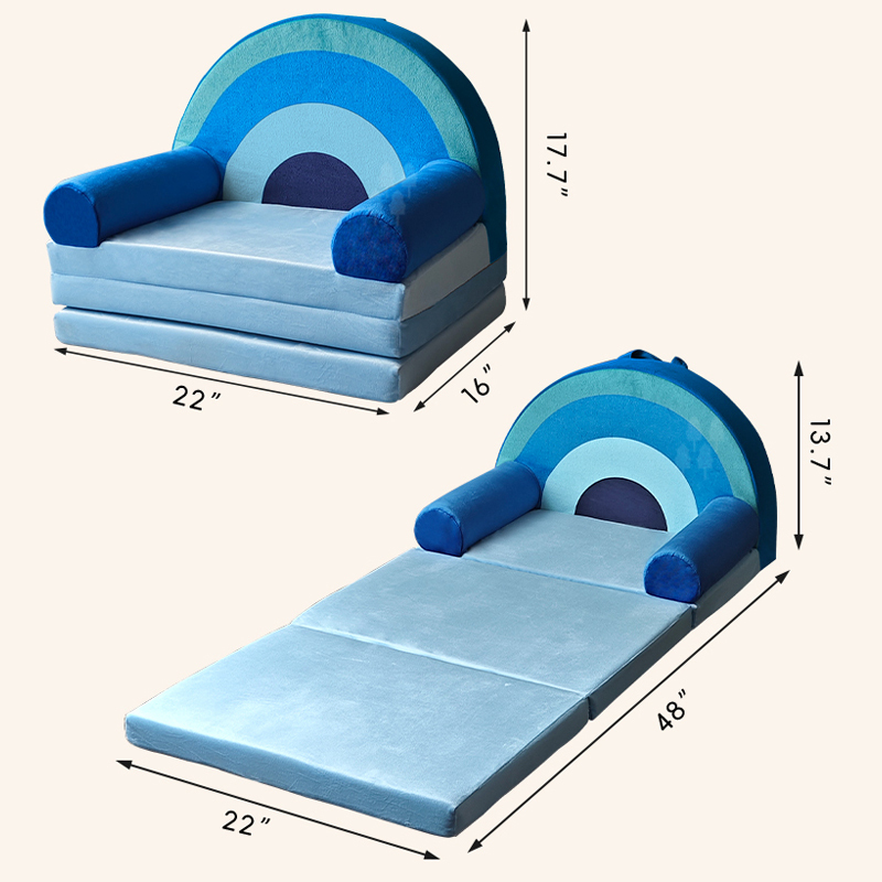 Creative Rainbow Foldable Kids Sofa Toddler