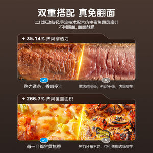 Friteuse à air Midea 5,8 L intelligente avec fenêtre de visualisation, sans retournement, sans huile, multifonctionnelle, appareil de cuisson domestique électrique de forme ronde - Product Image 4