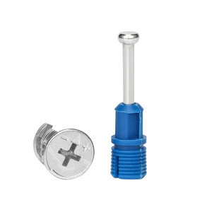Conector Tres en Uno JIUFA de Aleación de Zinc Azul para Unión Rápida de Muebles y Gabinetes - Product Image 4