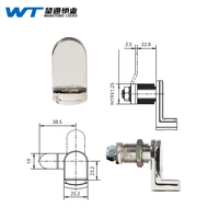 WT 0903 Serrures de placard sans clé en gros, serrure à loquet de placard en alliage de zinc de haute qualité WT