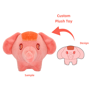 Peluche Elefante Rosa Personalizzato OEM ODM, Animale di Peluche Personalizzato con Logo, Mini Elefanti con Orecchie Grandi - Product Image 1