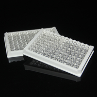 Bande de microplaques en verre de quartz de haute pureté, haute résistance à la chaleur et épaisseur de 5 mm, pour analyse par spectrophotomètre UV et ELISA