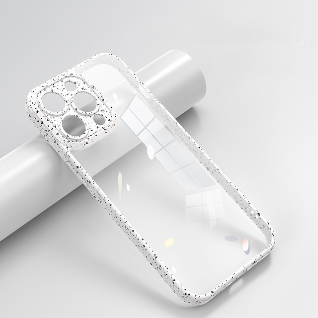 Super Thin Never Yellowing Starry Sky Transparent PC+tpu Phone case for iPhone 13 Pro Max