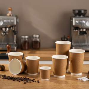 TD Kraft Paper <b>Coffee</b> Tea <b>Cups</b> Disposable Hot Cold Beverage Drinking <b>Cups</b> Takeaway Paper Mugs for <b>Coffee</b> and Tea - Product Image 2