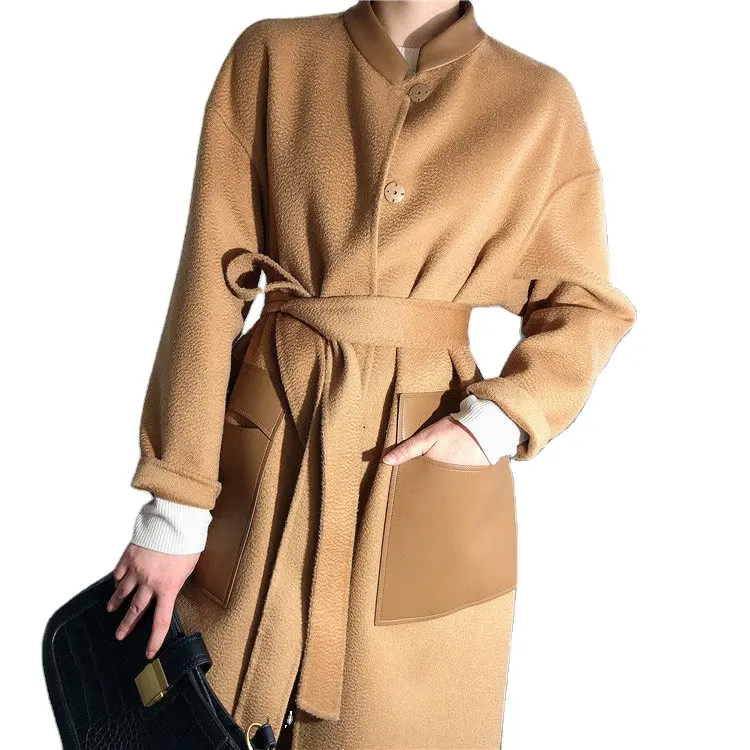 カシミアウールコート女性プロの製造ファッション高級韓国服