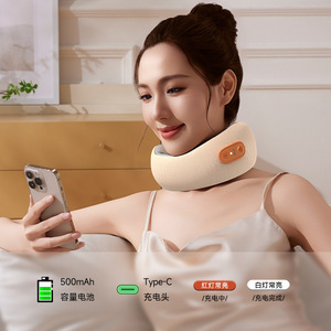 AUX Neck Massager <b>U</b>-<b>Shaped</b> Support <b>Pillow</b> With Heat Therapy For Neck Relief Home Use USB Rechargeable - Product Image 2