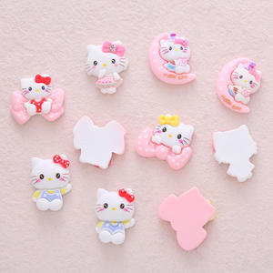 <span class=keywords><strong>Buona</strong></span> notte KT Cat Bling ciao simpatici accessori in resina per gattino Mini cartoni animati charm per unghie per accessori fai da te - Product Image 4