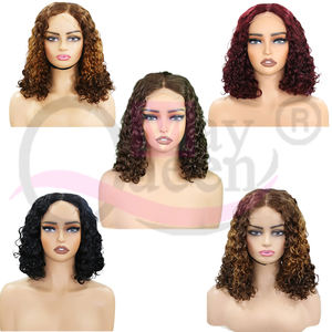 5*5 bébé cheveux Ombre Bob perruques avec Transparent suisse HD dentelle frontale petite casquette taille 4C Style frange numéro de modèle fermeture perruque - Product Image 2