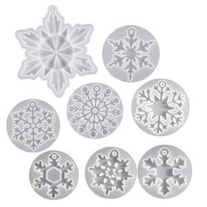 3D Ice Crystal Snowflake Mold <strong>Silicone</strong> Big Snowflake Resin Mold <strong>Christmas</strong> Ornament Mold for Xmas Winter Decoration - Product Image 3