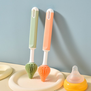 Juego de cepillos de silicona para biberones con limpiador de pajitas y tetinas para la limpieza de biberones y accesorios para bebés - Product Image 1