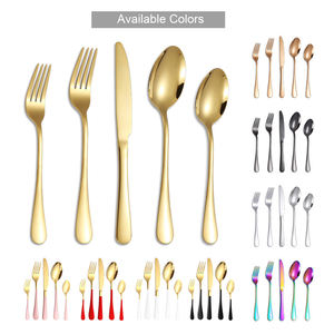 <span class=keywords><strong>Set</strong></span> di <span class=keywords><strong>Posate</strong></span> <span class=keywords><strong>Dorate</strong></span> per Matrimonio all'Ingrosso, <span class=keywords><strong>Set</strong></span> di Coltelli, Cucchiai e Forchette in Acciaio Inossidabile Dorato - Product Image 2