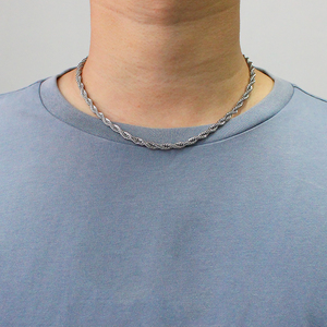 3/4/5MM chaîne à maillons en acier inoxydable collier en corde pour hommes mode Hip Hop bijoux torsadé <span class=keywords><strong>Miani</strong></span> chaînes cubaines tour de cou - Product Image 6