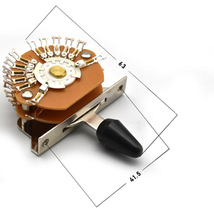 Commutateur de sélection de micros à 5 voies Super 24 Lugs, commutateur de conversion de tonalité pour guitare électrique, livré avec des embouts noirs/crème/blancs - Product Image 2