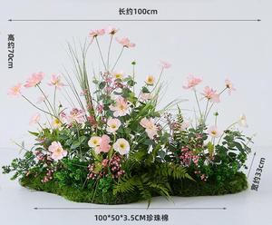 T-60 haut de gamme mode fleur artificielle rangée personnalisé fleur coureur violet fleur Art salon décoration de la maison - Product Image 5