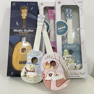 Strumento di simulazione <span class=keywords><strong>Mini</strong></span> quattro corde giocattolo chitarra può giocare illuminazione giocattoli musicali strumento musicale giocattoli per bambini - Product Image 2