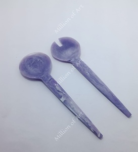 Ensemble de cuillères de service en Gava gris avec douille papillon de qualité supérieure et de couleur avec cuillère à dîner pour la décoration d'ustensiles de cuisine - Product Image 1