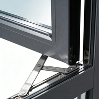 Ventana Abatible de Aluminio y Vidrio Templado, Hermética, Antipolvo, con Marco Delgado y Ultra Silenciosa, Directo de Fábrica, para Sala de Estar