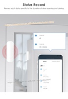 Sensor de Puerta Inteligente WiFi Tuya, Detectores de Puerta Abierta/Cerrada, Alerta/Sonido de Notificación por Aplicación WiFi, Alarma de Seguridad con Alexa y Google Home