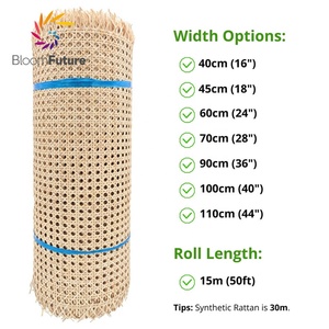 Tissage en sergé, noyau en rotin, rotin naturel d'Indonésie, matière première en rotin, tissage en cannage, rouleau pour meubles, décoration intérieure - Product Image 3