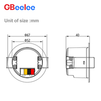 Détecteur de mouvement humain 5,8 GHz, interrupteur à induction micro-ondes, protocole de communication KNX, radar de détection humaine pour maison intelligente