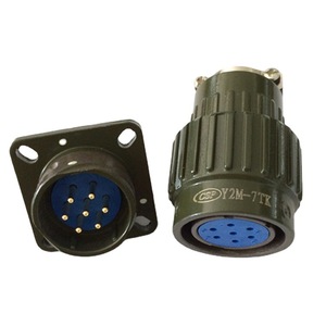 ขั้วต่อวงกลม CSP Y2M-7TK อลูมิเนียมหล่อขึ้นรูป ทองเหลือง ชุบเงิน ชุบทอง ซีรีส์ Y ปลั๊กและเต้ารับสำหรับการบิน - Product Image 1